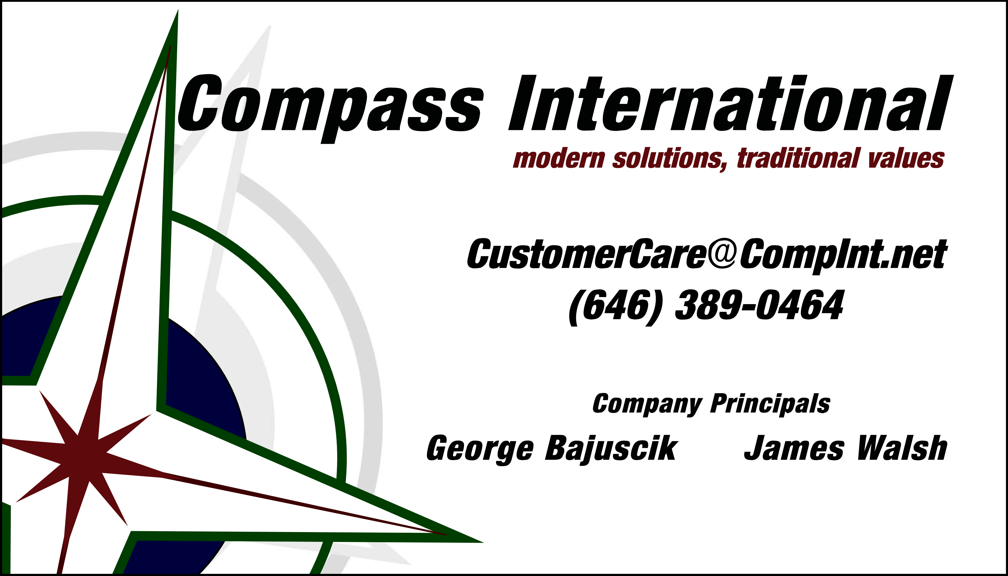 Compass International Contact Info<br />CustomerCare@CompInt.net